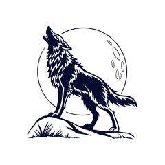 wolf head logo vector art silhouette
