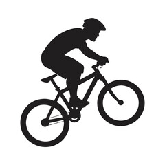 cyclist vector art silhouette