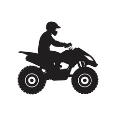 atv rider vector art silhouette