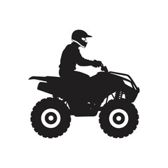 atv rider vector art silhouette