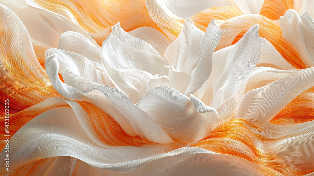 Poster a modern 3d background featu realistic flower concepts with an elegant sid effect and rendered in 4k