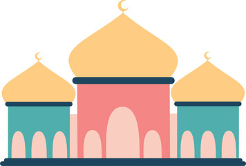 Colorful Mosque Illustration 