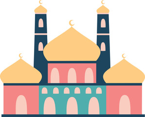 Colorful Mosque Illustration 