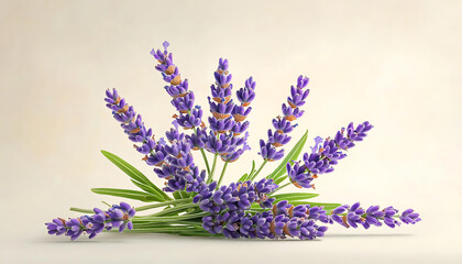 Fototapeta premium Lavender bouquet with soft background.