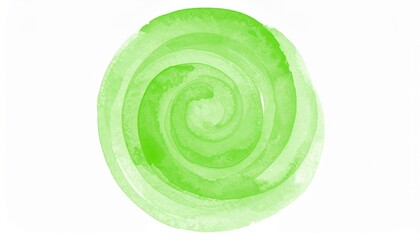 Spiral green watercolor art studio digital illustration creative space close-up abstract design for art enthusiasts