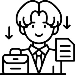 Work Files Icon Vector Element