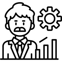 Analytic Manager Icon Vector Element