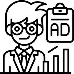 Ad Market Icon Vector Element