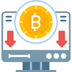 Bitcoin Icon Vector Element