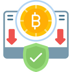 Drop In Value Icon Vector Element