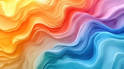 Fototapeta premium Abstract colorful wavy layers (1)