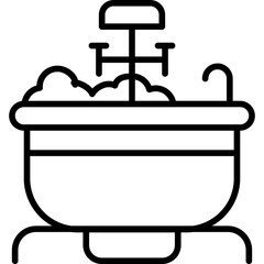 Bathtub Icon Vector Element