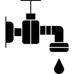 Obraz premium Water Tap Icon Vector Element