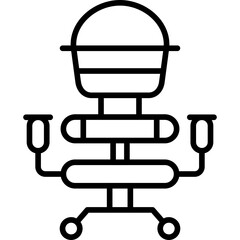 Office Chair Icon Vector Element