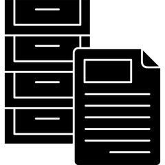 Filing Cabinet Icon Vector Element