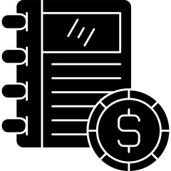 Accounting Book Icon Vector Element