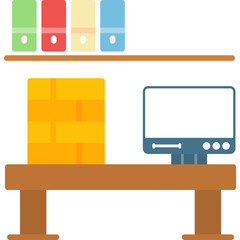 Desk Icon Vector Element