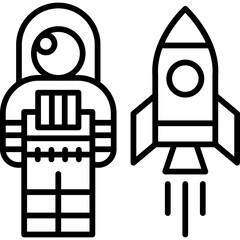 Spaceman Icon Vector Element