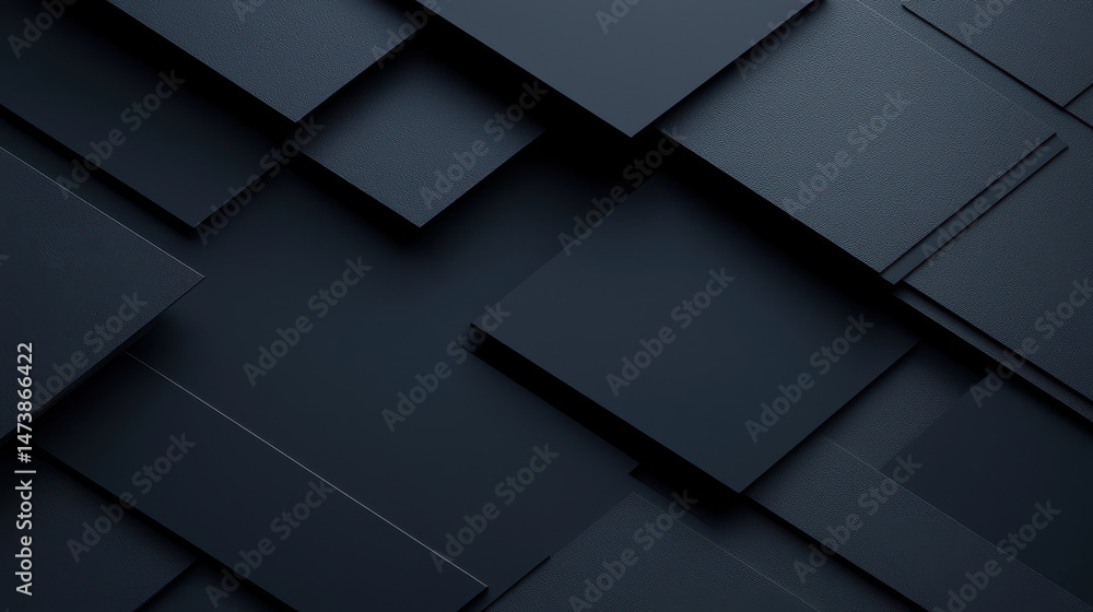 Poster elegant side angle view of geometric 3d background with realistic 4k rende, showing an arrangement o
