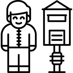 Postman Icon Vector Element