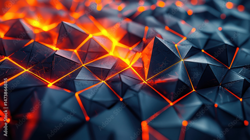 Poster a detailed 4k 3d geometric background design with realistic side angles showcases a mesmerizing patt
