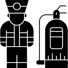 Firefighter Icon Vector Element