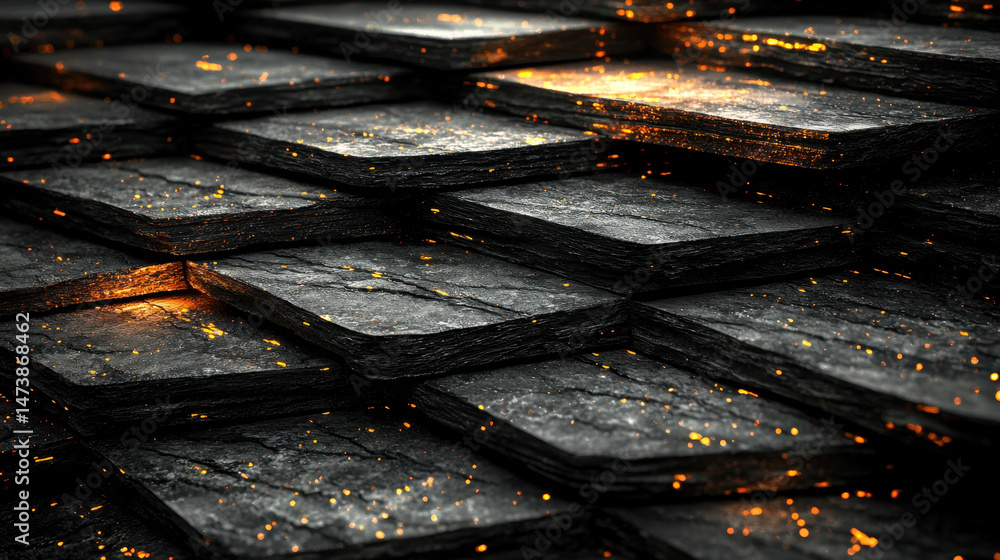 Poster a realistic 4k 3d background showing fragmented stories and side angles, with dark fractured structu