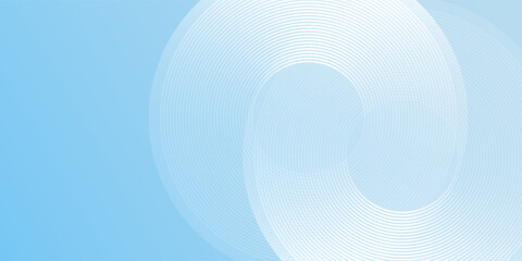 Minimalist banner background pastel colorful blue and white gradations. Circle effect style modern abstract simple modern art