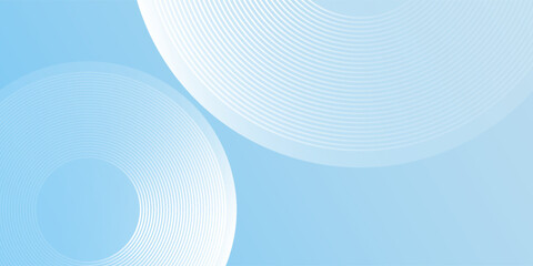Minimalist banner background pastel colorful blue and white gradations. Circle effect style modern abstract simple