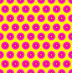 Donuts pattern. Seamless abstract pattern with geometric shapes and round elements