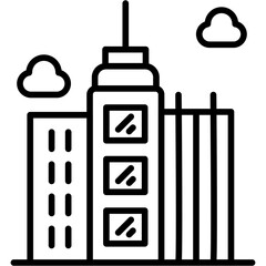 Skyscraper Icon Vector Element