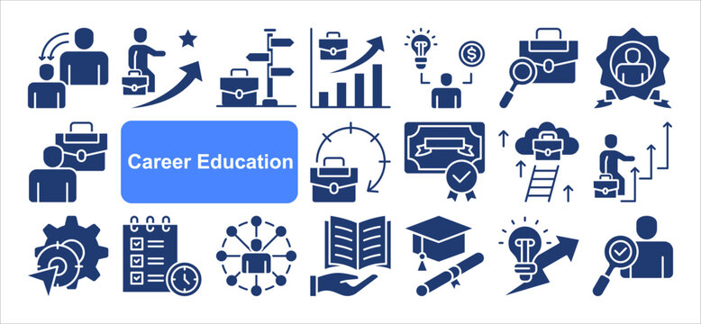 Career Education  icon collection set