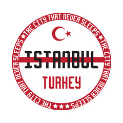 city that never sleeps istanbul typography graphic print , Abstract fashion drawing and creative design for t-shirts,mug,graphic tee, sweatshirt, cases, etc. Illustration in modern style for clothes