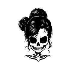 skull silhouette vector 
