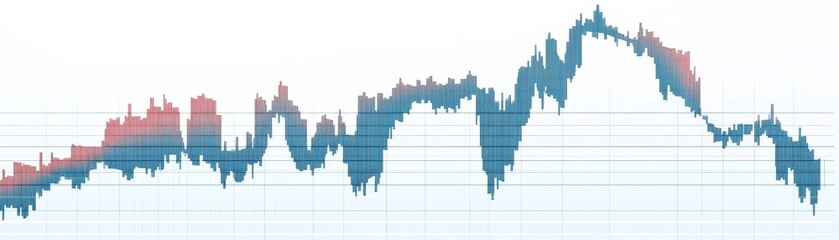 Fototapeta premium Abstract Stock Market Chart Blue and Red Gradient Line Graph, Financial Data Visualization, Market Trend Analysis Stock Market, Finance