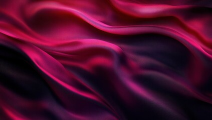 Rich, flowing, crimson-purple fabric drapes. Deep hues of crimson and dark purple blend into soft, elegant folds