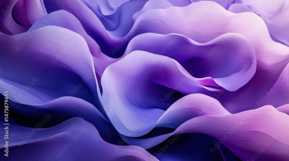 Poster dynamic 3d textured background with realistic flow and side angle showcases elegant waves and curves