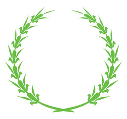 Multi color leaf  floral frame with branch logo icon vector design. 