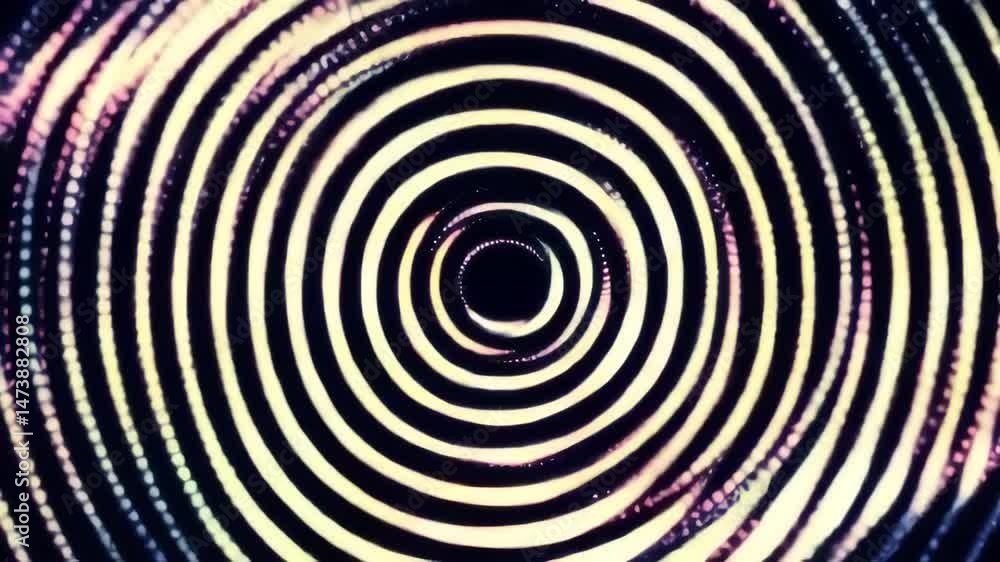 Aufkleber abstract circles expanding from center pulsating light pattern