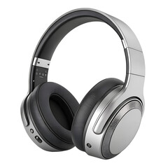 3d wireless headphones icon, isolated on transparent background