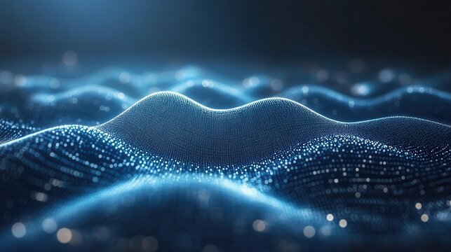 Abstract digital landscape of interconnected data points (2)