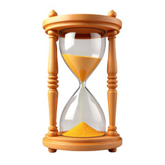 Sand Timer Clock on a transparent background