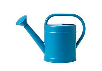 Blue Watering Can Stock Photo Gardening Tool Image isolated on white background