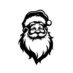 silhouette of Santa Claus vector 
