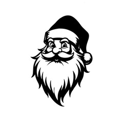 silhouette of Santa Claus vector 
