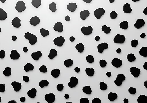 Abstract Monochrome Texture: Black and White Organic Shapes