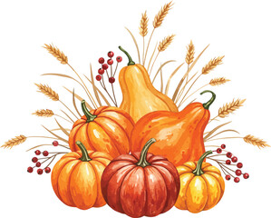 Thanksgiving or Fall Festival Gourd and Pumpkin Art