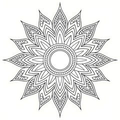 abstract floral ornament mandala art 