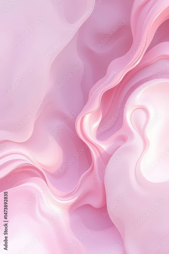 Poster soft pink waves of texture blend together in a mesmerizing display of fluidity and grace