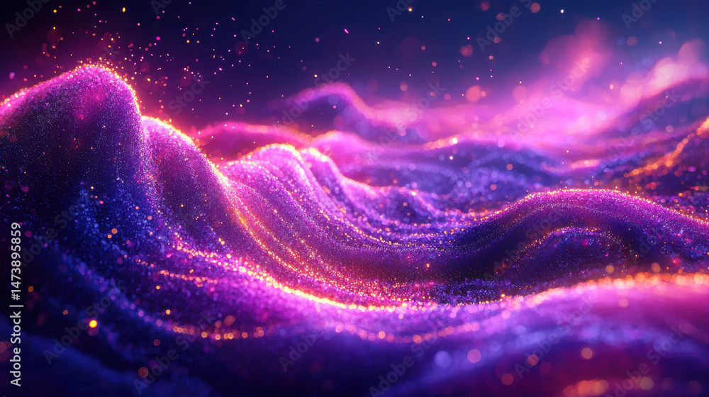 Poster a vibrant 4k 3d background showcases artistic layers with realistic depth, viewed from a side angle,